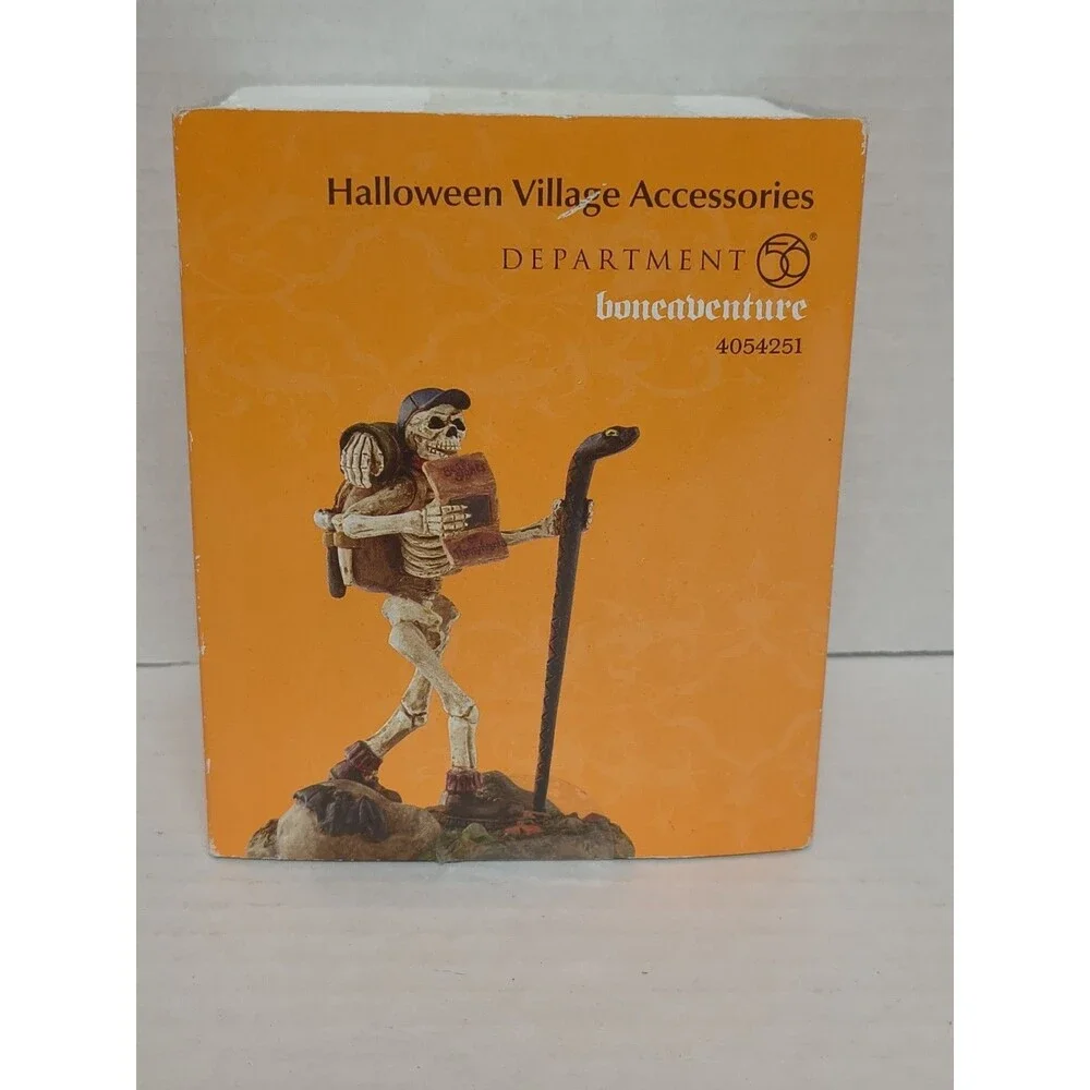Department 56 2016 Bone Adventure Hiker Skeleton Retired Halloween Accessory